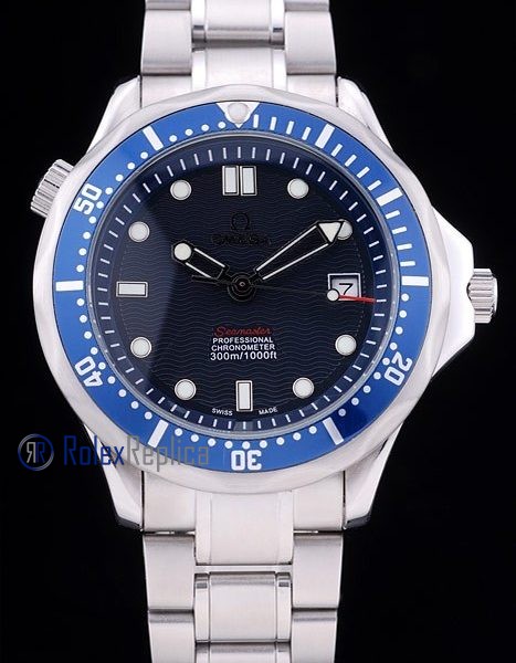 Omega replica seamaster acciaio blue bezel imitazione copia