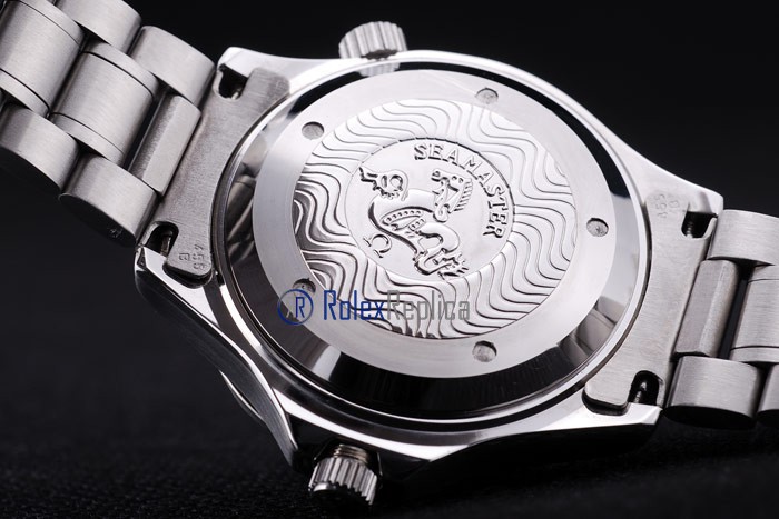 Omega replica seamaster acciaio blue bezel imitazione copia - immagine 8