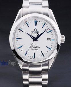 Omega replica seamaster co-axial acciaio white dial imitazione copia