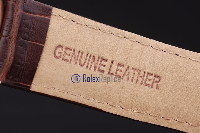 audemars piguet replica chrono rose gold strip leather brown imitazione copia - immagine 4