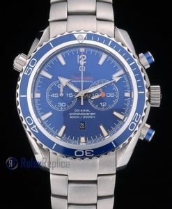 Alternative view of Omega replica seamaster co-axial chrono acciaio blue bezel imitazione copia