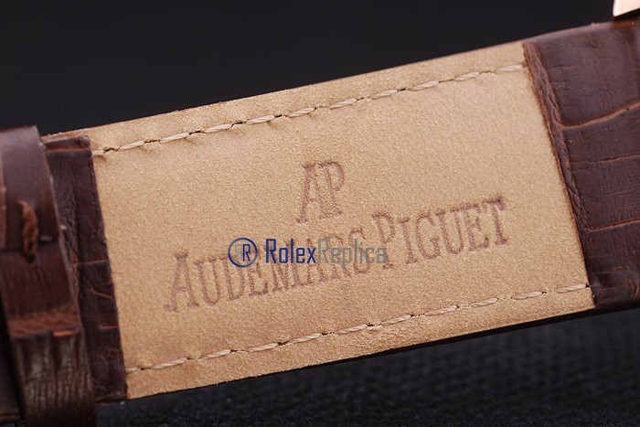 audemars piguet replica chrono rose gold strip leather brown imitazione copia - immagine 5