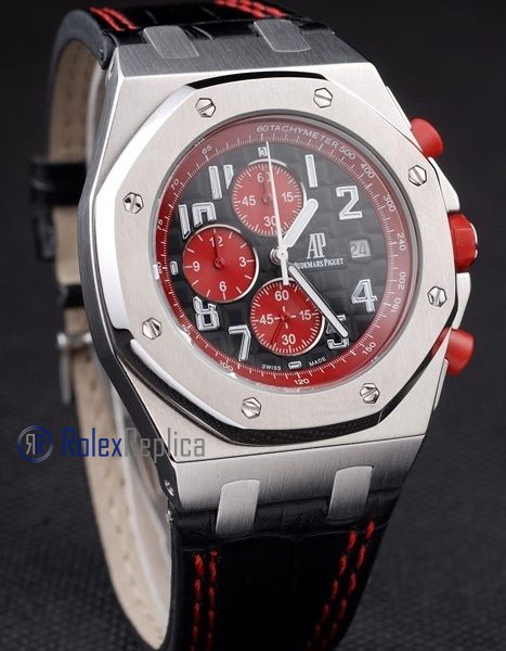 audemars piguet replica chrono offshore singapore GP2008 red dial panda strip leather imitazione copia