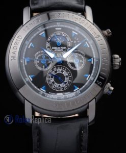 Alternative view of audemars piguet replica chrono offshore william j clinton pvd strip leather imitazione copia