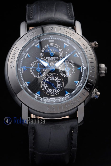 audemars piguet replica chrono offshore william j clinton pvd strip leather imitazione copia - immagine 2