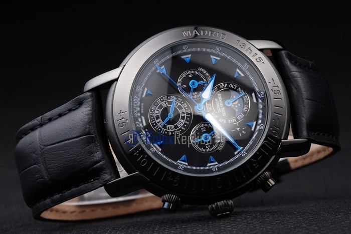 audemars piguet replica chrono offshore william j clinton pvd strip leather imitazione copia - immagine 5