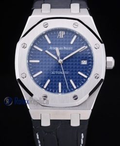 audemars piguet replica royal oak jumbo blu dial strip leather imitazione copia