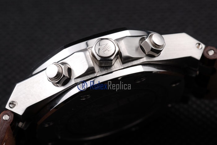 audemars piguet replica chrono offshore city of sails brown dial strip leather imitazione copia - immagine 9