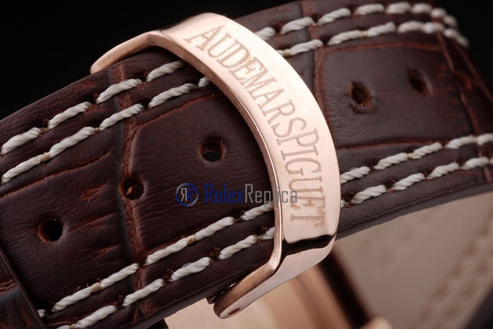 audemars piguet replica chrono offshore city of sails rose gold white dial strip leather imitazione copia - immagine 6