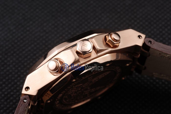 audemars piguet replica chrono offshore city of sails rose gold white dial strip leather imitazione copia - immagine 9