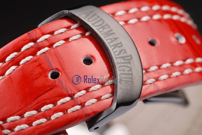 audemars piguet replica chrono offshore singapore GP2008 red panda strip leather imitazione copia - immagine 6