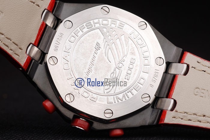 audemars piguet replica chrono offshore singapore GP2008 red panda strip leather imitazione copia - immagine 9