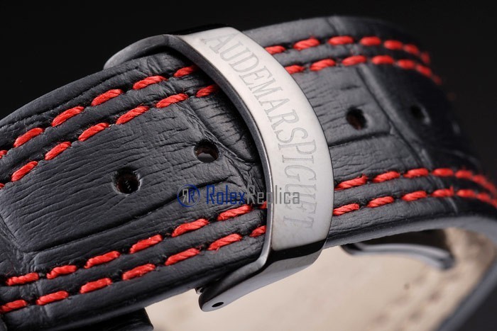 audemars piguet replica chrono offshore singapore GP2008 black dial panda strip leather imitazione copia - immagine 6