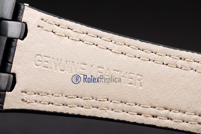 audemars piguet replica chrono offshore singapore GP2008 black dial panda strip leather imitazione copia - immagine 7