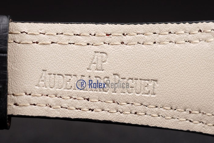 audemars piguet replica chrono offshore singapore GP2008 black dial panda strip leather imitazione copia - immagine 8