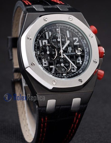 audemars piguet replica chrono offshore singapore GP2008 black strip leather imitazione copia