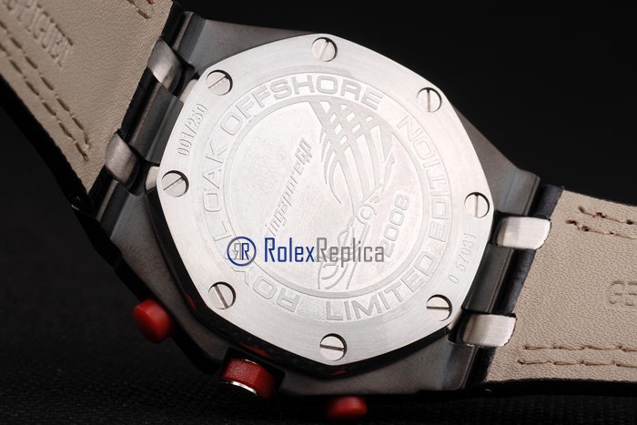 audemars piguet replica chrono offshore singapore GP2008 black strip leather imitazione copia - immagine 9