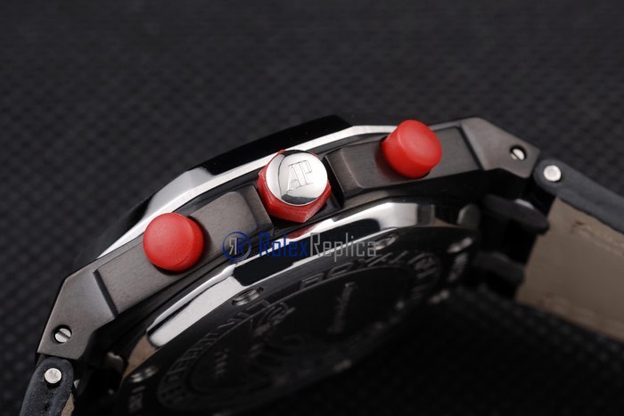 audemars piguet replica chrono offshore singapore GP2008 black strip leather imitazione copia - immagine 10