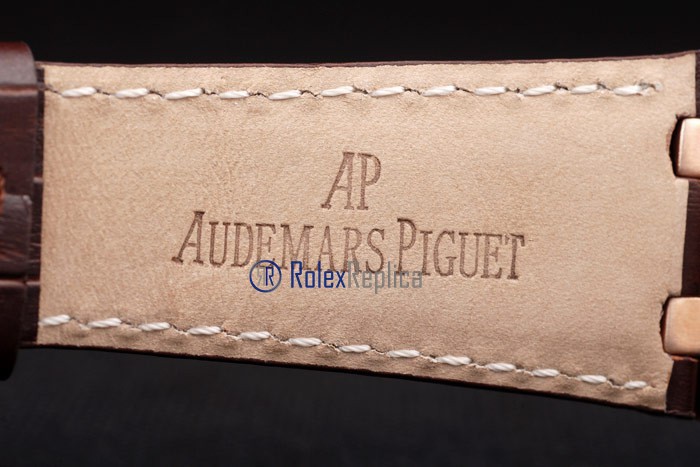 audemars piguet replica chrono offshore skeletron rose gold strip leather imitazione copia - immagine 6