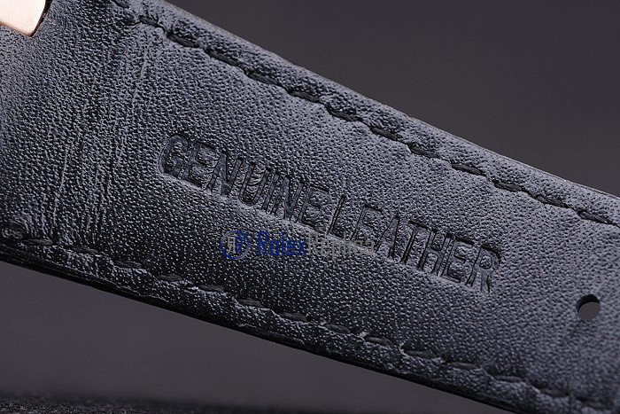 audemars piguet replica royal oak jumb rose gold white dial strip leather imitazione copia - immagine 7