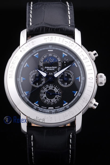 audemars piguet replica chrono president of the USA strip leather imitazione copia - immagine 3