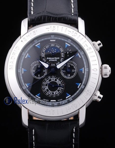 audemars piguet replica chrono president of the USA strip leather imitazione copia - immagine 4