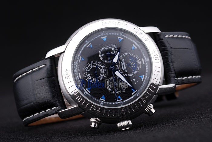 audemars piguet replica chrono president of the USA strip leather imitazione copia - immagine 6