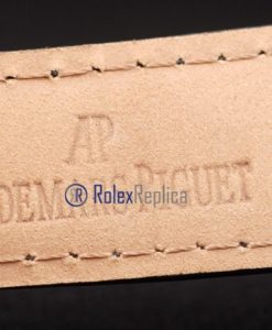 Alternative view of audemars piguet replica chrono acciaio black tourbillon strip leather imitazione copia