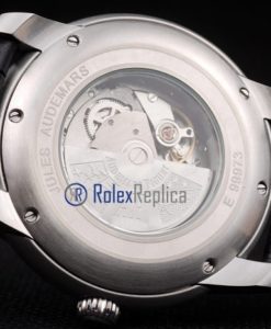 Alternative view of audemars piguet replica black dial strip leather imitazione copia