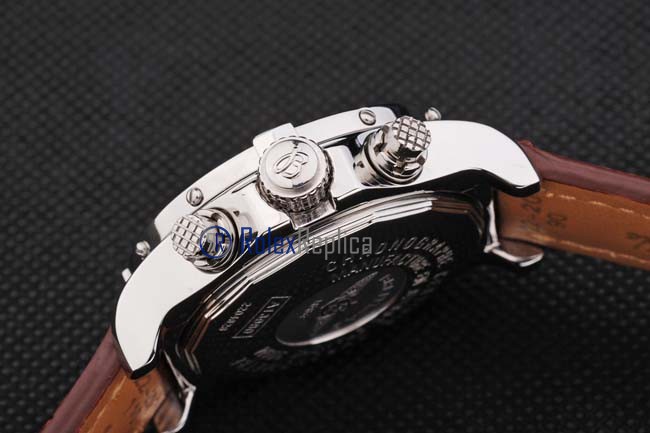 Breitling replica chrono acciaio white dial strip leather imitazione copia - immagine 4