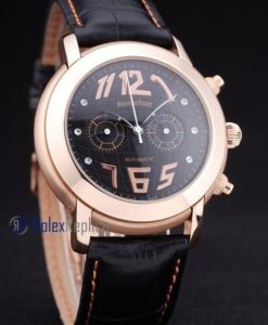 audemars piguet replica chrono tourbillon rose gold black strip leather imitazione copia