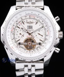 Alternative view of Breitling replica chrono acciaio navitimer tourbillon white dial imitazione copia