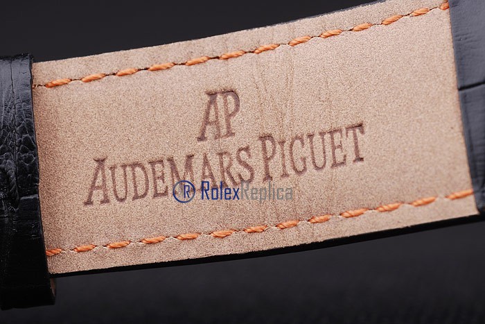 audemars piguet replica chrono tourbillon rose gold black strip leather imitazione copia - immagine 9