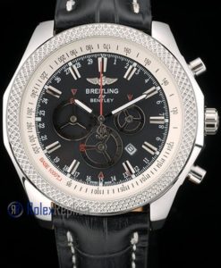 Alternative view of Breitling replica chrono navitimer strip leather black dial imitazione copia