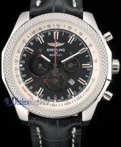 Breitling replica chrono navitimer strip leather black dial imitazione copia