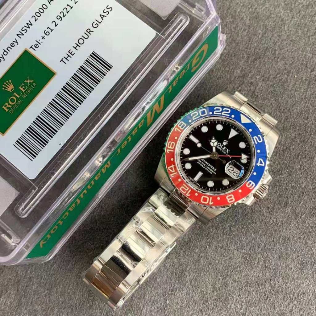 rolex replica GMT master II rosso blue ceramica orologio replica - immagine 10