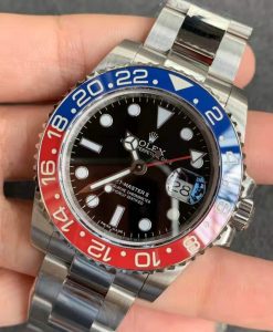 Alternative view of rolex replica GMT master II rosso blue ceramica orologio replica