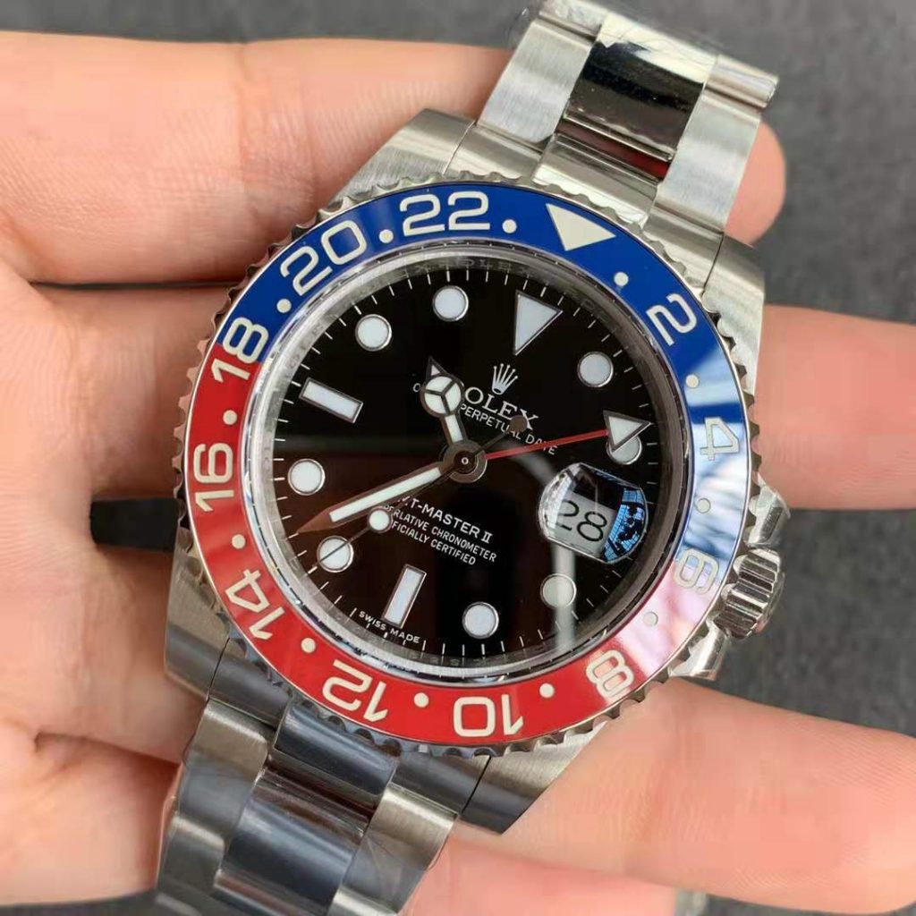 rolex replica GMT master II rosso blue ceramica orologio replica - immagine 2