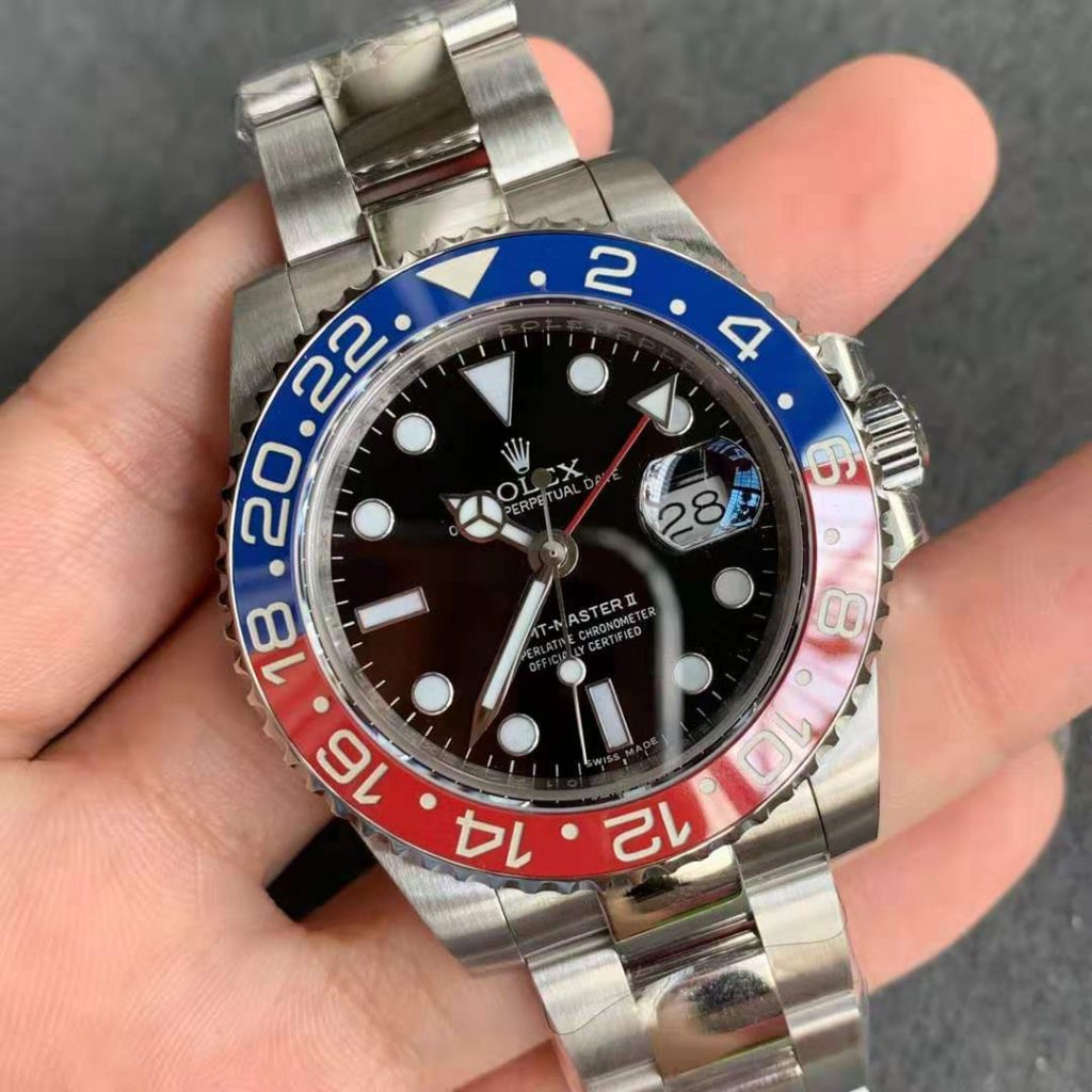 rolex replica GMT master II rosso blue ceramica orologio replica - immagine 4