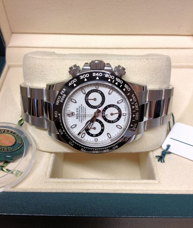 Rolex replica daytona 116500LN crono ceramichon white dial - immagine 4