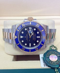 Alternative view of rolex replica submariner acciaio oro blue dial orologio replica copia imitazione