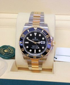 Alternative view of rolex replica submariner acciaio oro black dial orologio replica copia imitazione