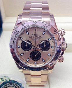 Rolex replica daytona 116505 rose gold pink dial