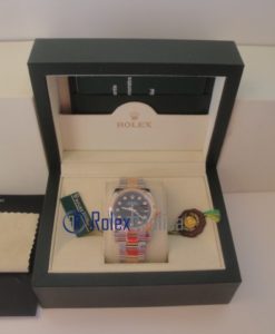 Alternative view of rolex replica datejust acciaio oro black brillantini oyster orologio imitazione