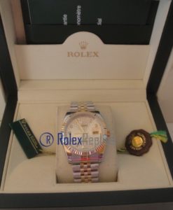 Alternative view of rolex replica datejust acciaio oro centenario jubilèè orologio imitazione