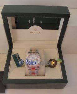 Alternative view of rolex replica datejust acciaio oro madreperla brillantini orologio imitazione