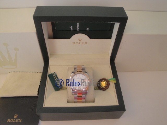 rolex replica datejust acciaio oro argento roman oyster orologio imitazione - immagine 2