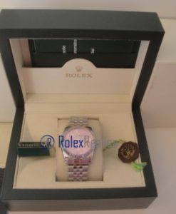 Alternative view of rolex replica datejust flower rosèè orologio imitazione