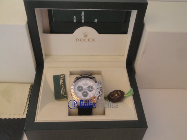 rolex replica daytona vip pelle acciaio white dial orologio replica copia imitazione - immagine 2