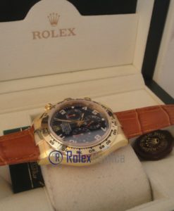 Alternative view of rolex replica daytona oro sport pelle orologio replica copia imitazione